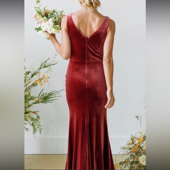 Revelry Velvet Bridesmaids Dress - Picture 2 of 9